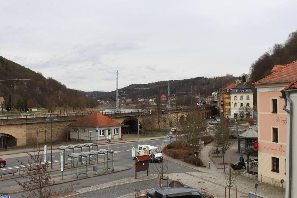 Elbtalblick Koenigstein Im Deutschen Haus Apartment Luaran gambar